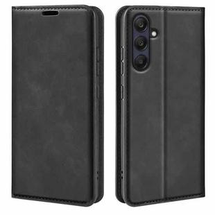 For Samsung Galaxy A26 Retro-skin Magnetic Suction Leather Phone Case(Black)