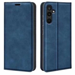 For Samsung Galaxy M16 / F16 Retro-skin Magnetic Suction Leather Phone Case(Dark Blue)