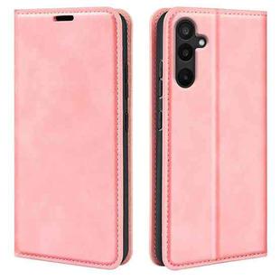 For Samsung Galaxy M16 / F16 Retro-skin Magnetic Suction Leather Phone Case(Pink)
