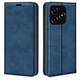 For Realme Narzo N53 Retro-skin Magnetic Suction Leather Phone Case(Dark Blue)
