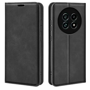 For Realme 13 Pro 5G Retro-skin Magnetic Suction Leather Phone Case(Black)