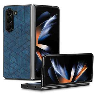 For Samsung Galaxy Z Fold6 Geometric Leather Back Cover Phone Case(Blue)