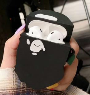 Ape Airpods Wireless Bluetooth Headset Case Silicone Case(black)