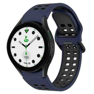For Samsung Galaxy watch 5 Golf Edition Two-Color Breathable Silicone Watch Band(Midnight Blue + Black)
