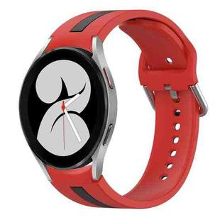 For Samsung Galaxy Watch 4 40mm Two-Color Silicone Watch Band(Red+Black)