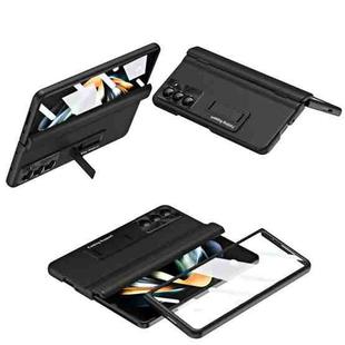 For Samsung Galaxy Z Fold6 5G Shell-membrane Integrated Hinge All-around Leather Folding Phone Case(Black)