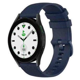 For Samsung Galaxy watch 5 Golf Edition 20mm Checkered Silicone Watch Band(Navy Blue)