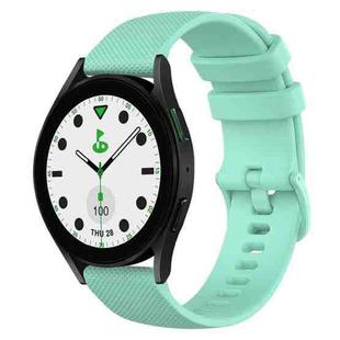 For Samsung Galaxy watch 5 Golf Edition 20mm Checkered Silicone Watch Band(Teal)