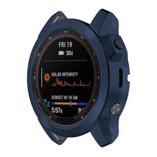 For Garmin Fenix 7 Pro Half Package Electroplated TPU Watch Protective Case(Blue)