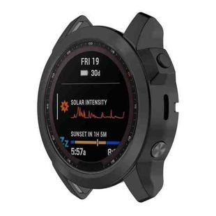 For Garmin Fenix 7S Pro Half Package Electroplated TPU Watch Protective Case(Black)