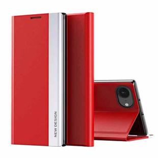 For iPhone 16e Side Electroplated Adsorption Leather Phone Case(Red)