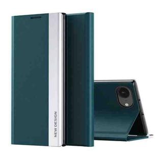 For iPhone 16e Side Electroplated Adsorption Leather Phone Case(Green)