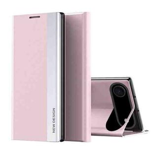For iPhone 17 Air Side Electroplated Adsorption Leather Phone Case(Pink)