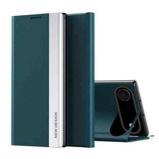 For iPhone 17 Air Side Electroplated Adsorption Leather Phone Case(Green)