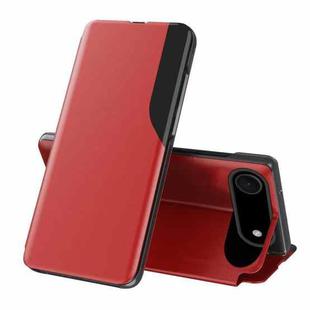 For iPhone 17 Air Side Display Flip Leather Phone Case(Red)
