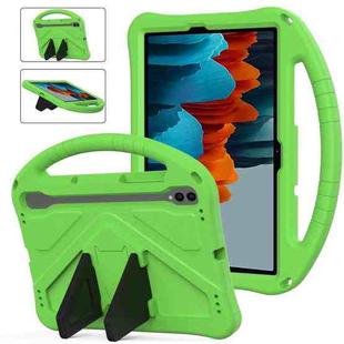 For Samsung Galaxy Tab S7 T870 EVA Shockproof Tablet Case with Holder(Green)