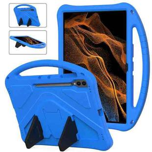 For Samsung Galaxy Tab S9 Ultra EVA Shockproof Tablet Case with Holder(Blue)
