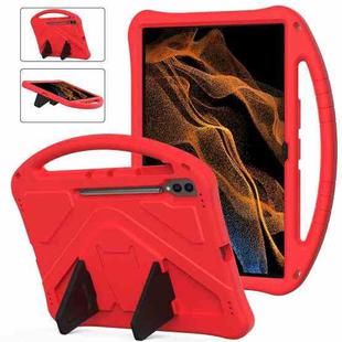 For Samsung Galaxy Tab S9 Ultra EVA Shockproof Tablet Case with Holder(Red)