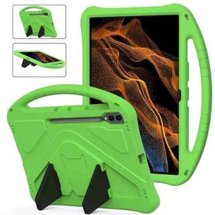 For Samsung Galaxy Tab S9 Ultra EVA Shockproof Tablet Case with Holder(Green)