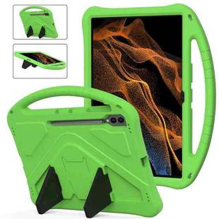 For Samsung Galaxy Tab S8 Ultra EVA Shockproof Tablet Case with Holder(Green)