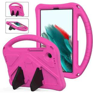 For Samsung Galaxy Tab A9 8.0 2023 EVA Shockproof Tablet Case with Holder(Rose Red)