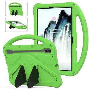 For Samgsung Galaxy Tab S10 FE 11 EVA Shockproof Tablet Case with Holder(Green)