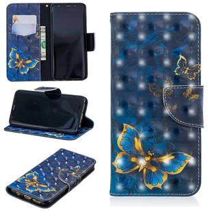 3D Colored Drawing Pattern Horizontal Flip Leather Case for Samsung Galaxy S9, with Holder & Card Slots & Wallet(Butterfly)