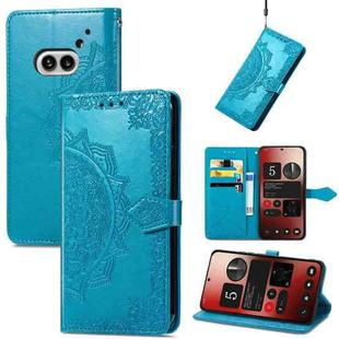 For Nothing Phone 2a Mandala Flower Embossed Leather Phone Case(Blue)