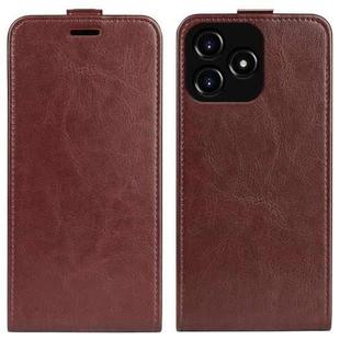 For Realme Narzo N53 R64 Texture Single Vertical Flip Leather Phone Case(Brown)