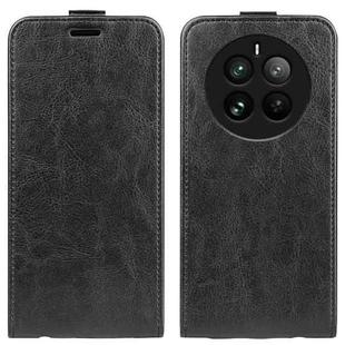 For Realme 12 Pro+ R64 Texture Single Vertical Flip Leather Phone Case(Black)