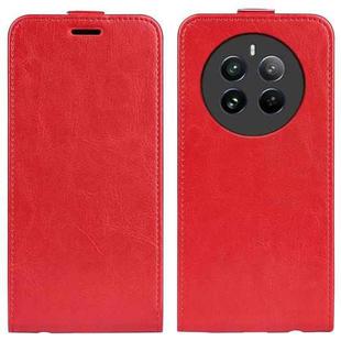 For Realme 12+ 5G R64 Texture Single Vertical Flip Leather Phone Case(Red)