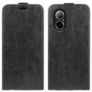 For Realme C67 4G R64 Texture Single Vertical Flip Leather Phone Case(Black)