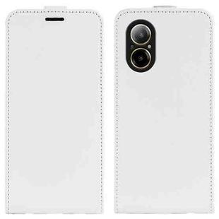 For Realme C67 4G R64 Texture Single Vertical Flip Leather Phone Case(White)