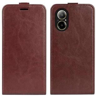 For Realme C67 4G R64 Texture Single Vertical Flip Leather Phone Case(Brown)