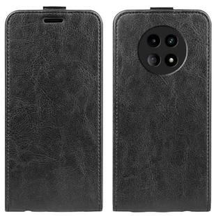 For Realme 12 5G R64 Texture Single Vertical Flip Leather Phone Case(Black)