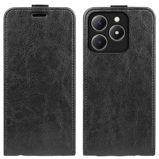 For Realme C63 R64 Texture Single Vertical Flip Leather Phone Case(Black)