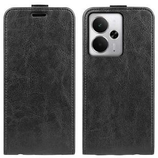 For Realme 14 5G R64 Texture Single Vertical Flip Leather Phone Case(Black)