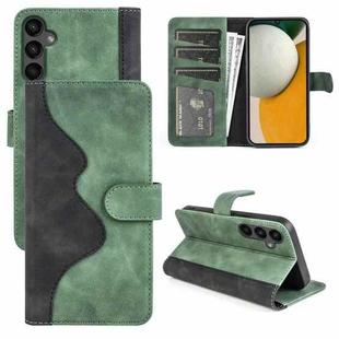 For Samsung Galaxy A15 Stitching Horizontal Flip Leather Phone Case(Green)