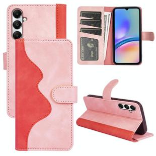 For Samsung Galaxy A05s Stitching Horizontal Flip Leather Phone Case(Red)