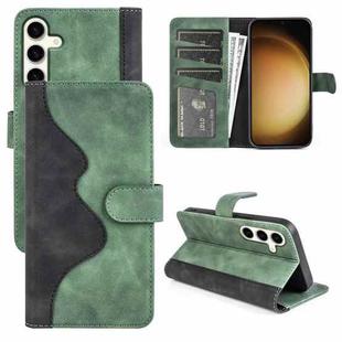 For Samsung Galaxy S24+ 5G Stitching Horizontal Flip Leather Phone Case(Green)