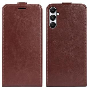 For Samsung Galaxy A05s R64 Texture Vertical Flip Leather Phone Case(Brown)