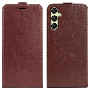 For Samsung Galaxy A16 5G R64 Texture Vertical Flip Leather Phone Case(Brown)