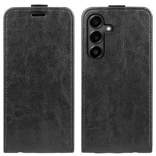 For Samsung Galaxy S25 FE 5G R64 Texture Single Vertical Flip Leather Phone Case(Black)