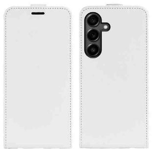 For Samsung Galaxy S25 FE 5G R64 Texture Single Vertical Flip Leather Phone Case(White)