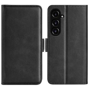 For Samsung Galaxy S23 FE 5G Dual-side Magnetic Buckle Horizontal Flip Leather Phone Case(Black)