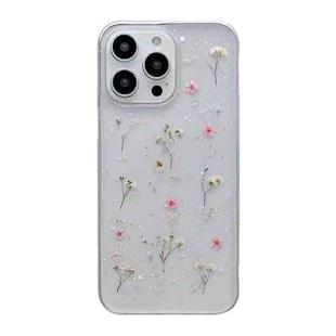 For iPhone 15 Plus Gypsophila Flowers Pattern TPU Protective Phone Case(Pink)