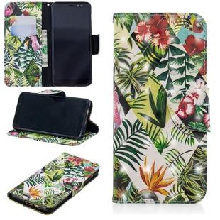 3D Colored Drawing Pattern Horizontal Flip Leather Case for Samsung Galaxy A8, with Holder & Card Slots & Wallet(Banana Leaf)