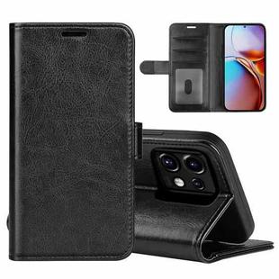 For Motorola Moto X40 Pro R64 Texture Horizontal Flip Leather Phone Case(Black)