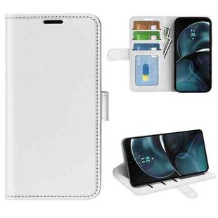 For Motorola Moto G14 R64 Texture Horizontal Flip Leather Phone Case(White)