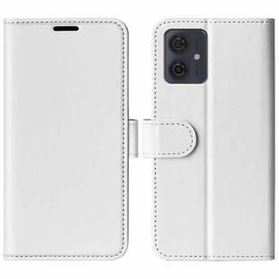 For Motolora Moto G54 R64 Texture Horizontal Flip Leather Phone Case(White)